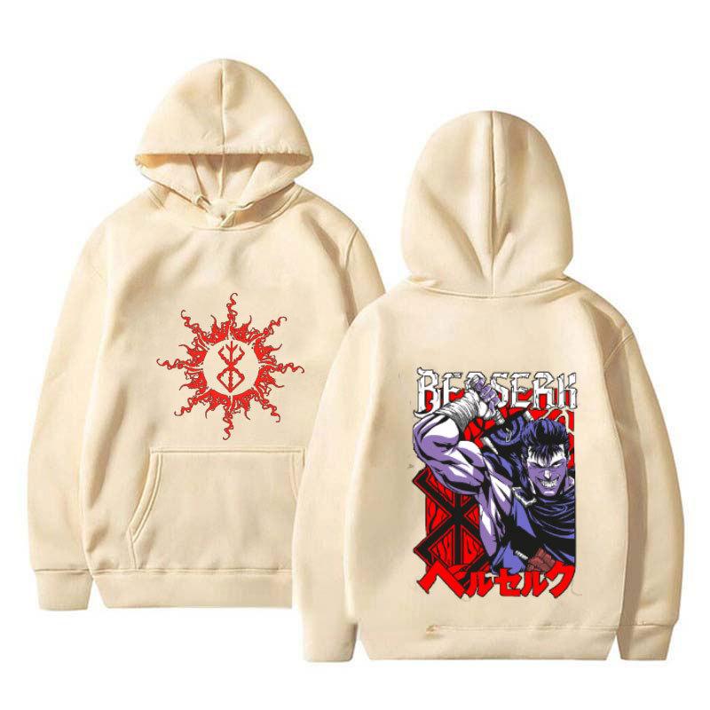 Japan Anime Berserk Guts Harajuku Hoodies Sweatshirt Gothic