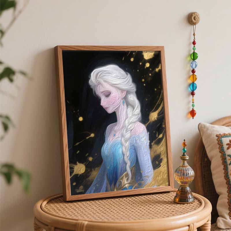 Disney Ice Queen Oil Painting Hand Painting Art Kit Coloring Painting Handmade Diy Home Decoration Gift