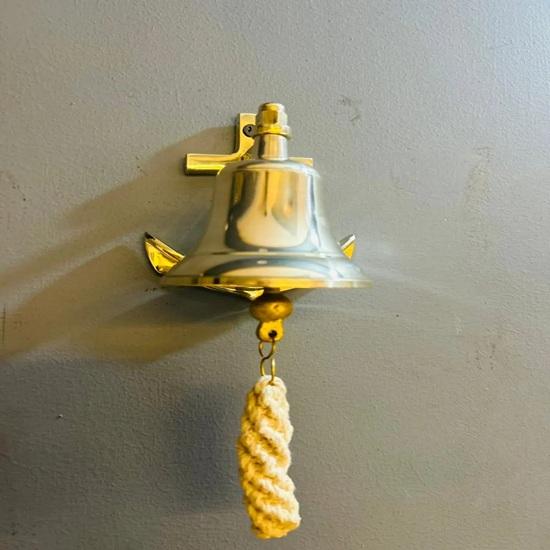 

Solid Brass Door Anchor Bell Polish Nautical Maritime Decor 12.7 cm