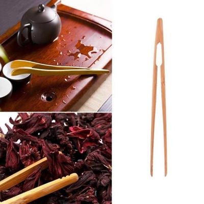 1Pc Bamboo Wood Wooden Food Toast Salad Tongs Toaster Bacon Sugar Ice Tea Tong Tea Clips Teaware For Kitchen