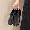 Casual and Comfortable Flat-bottomed Brock Carved Small Leather Shoes Women's Spring and Autumn New Round Head Flat Heel Mary Jane Single Shoes