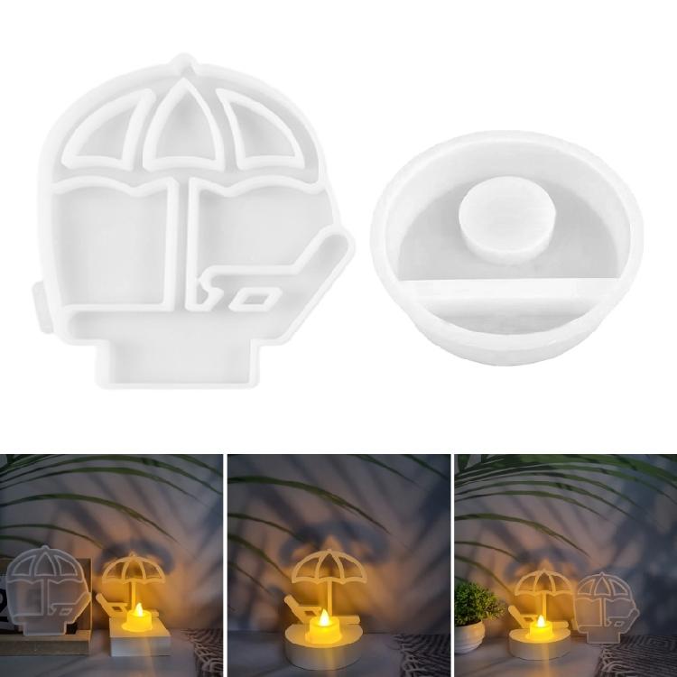 Beach Chair Parasol Candle Holder Molds Candlesticks Silicone Moulds Craft Molds