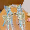 Pearls Headband Butterfly Ribbon Pageant Prom for School Play Stage Props