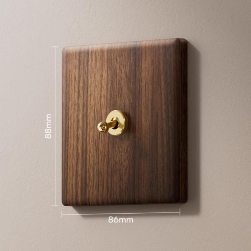 2 Gang Toggle Light Switch with Premium Brass Levers Classic Retro Style for Old House Renovation Wall Upgrade