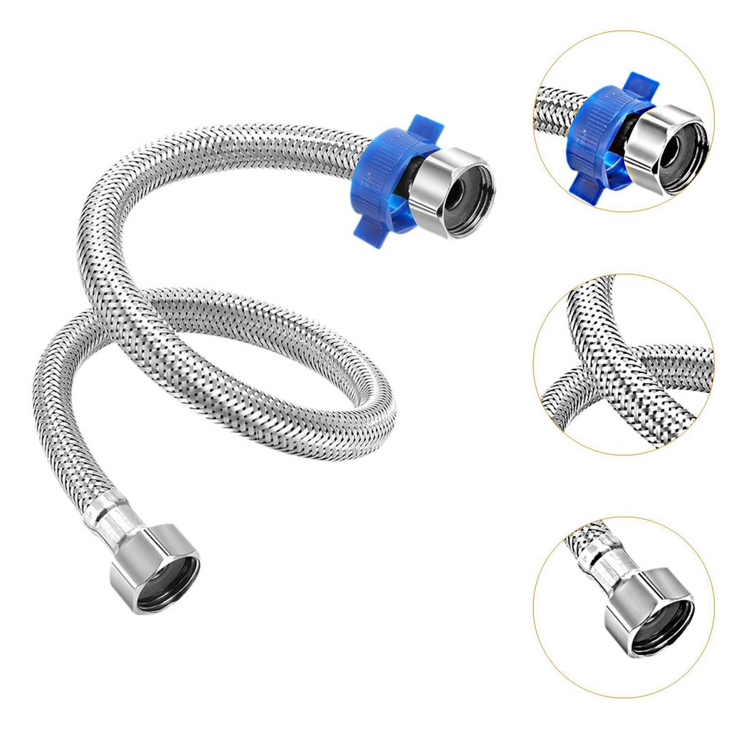 and Cold Water Faucet Inlet Hose Flexible Supply Line for Home Use 60cm
