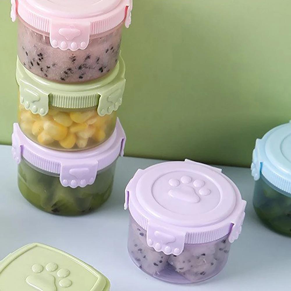 Round/square Sauce Container Plastic Crisper Box Portable Sauce Box  Mayonnaise