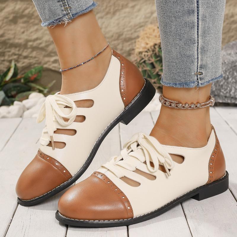 Fashion Flats Women Casual Loafers Shoes Designer Dress Fashion Walking Shoes New 2024 Autumn Lace Up Sport Shoes Femme Trend Zapatos