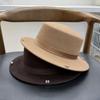 Temperament Style Autumn and Winter Fashion Flat Top Top Hat Female Autumn and Winter British Celebrity Retro Versatile Travel Shopping Photo