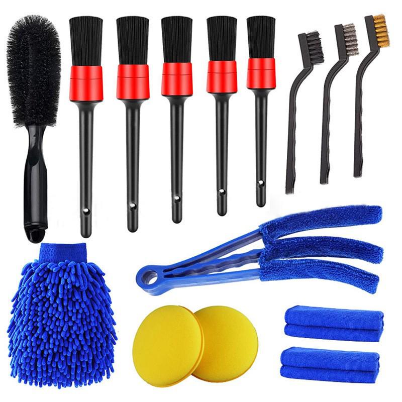 22-teiliges professionelles Autoreinigungskit: Bürsten für Räder, Klimaanlage und Innenraum zur sicheren Dekontamination