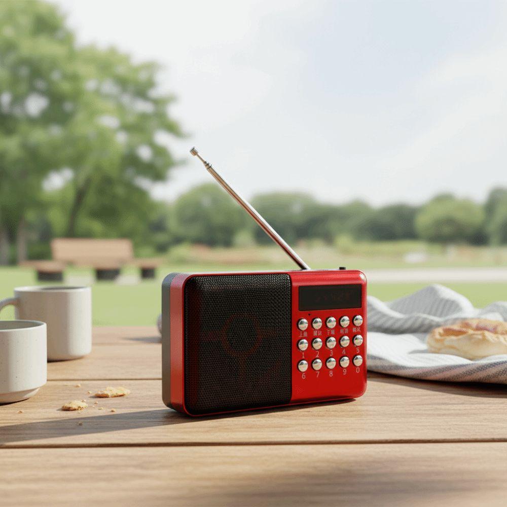 MicroSD Card Slot Music Player Rechargeable FM Radio Multifunctional MP3 Radio  Home Entertainment