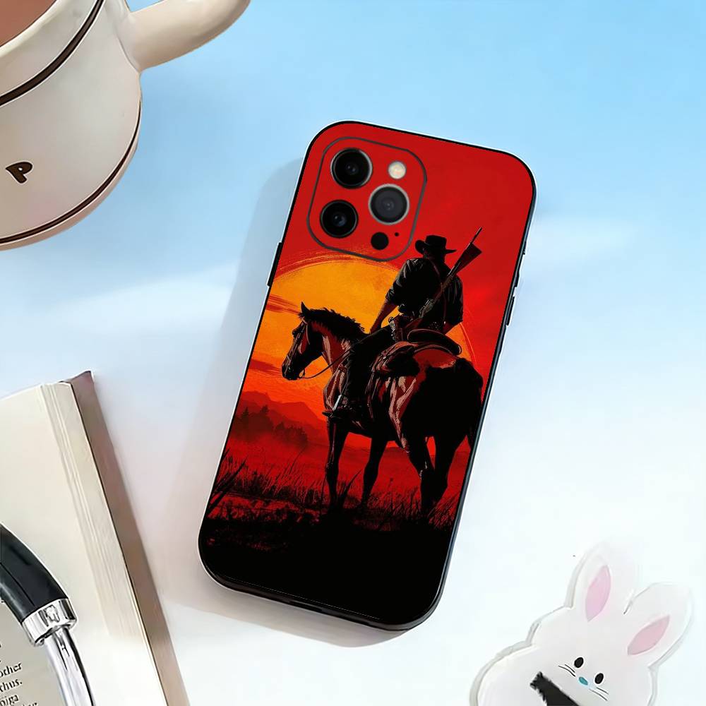 Game of the-Red Dead Redemption 2 Phone Case For iPhone 17, 16,15,14,13,12,11 Plus,Pro Max, Others Soft Black Cover