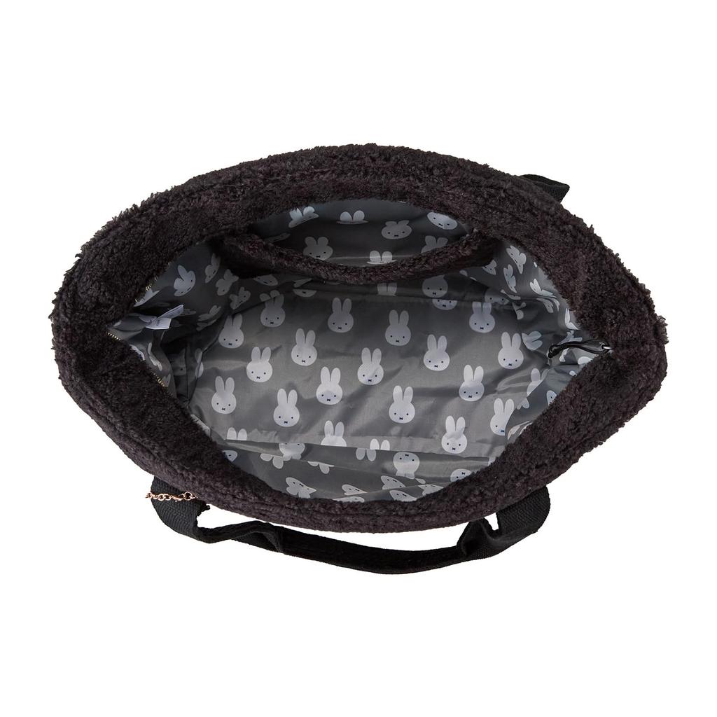 Hapitas Miffy Boa Tote Bag 6085, Large, B299, Black