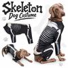 Stretchy Skeleton Dog Costume Black Dog Spooky Cool Pullover Shirt New Dog Skeleton Shirt  for Dogs