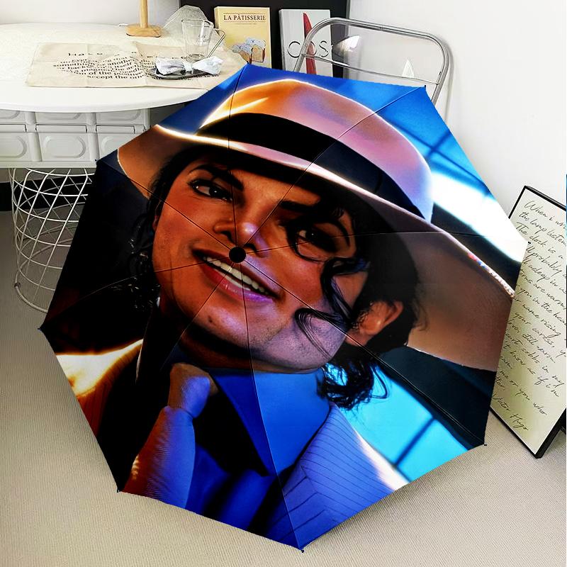 Michael Hat Umbrella Folding Umbrella, Automatic Umbrella 8-Frame for Travel, Camping Use Gift for Halloween Christmas