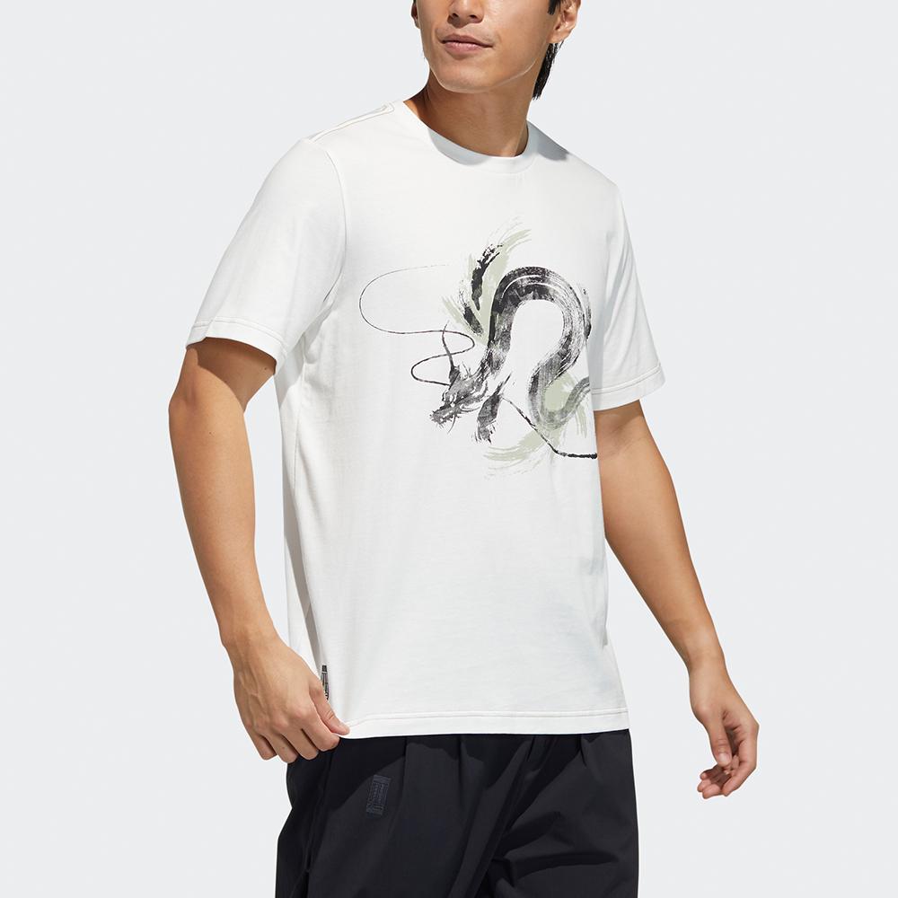Adidas Wuji Series Training Graphic Short Sleeve T-Shirt Men Tops Bright-White GP0917