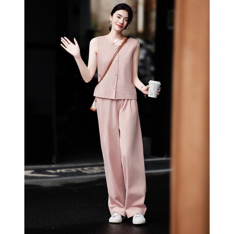 Demana Summer Cotton Vest & Pants Two-Piece Set