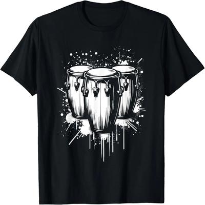 Splash Art Conga Congas Trommel Schlagzeuger Trommelmusiker T-Shirt
