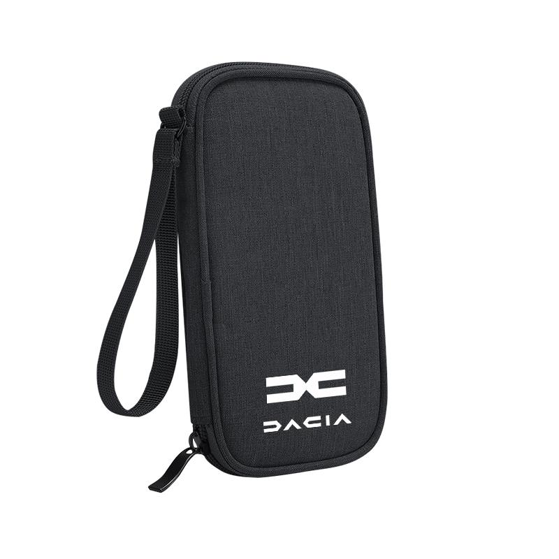 Car Cable Drive Earphone Charger Protable Storage Bag For New Dacia Duster Logan Sandero Jogger Spring Stepway Dokker Lodgy MCV