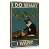 Poster da Parete in Metallo Gatto Faccio Quello Che Voglio Regalo