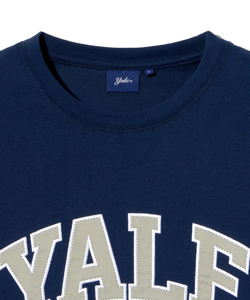 YALE Two-Tone Arch Short Sleeve T-Shirt_Navy