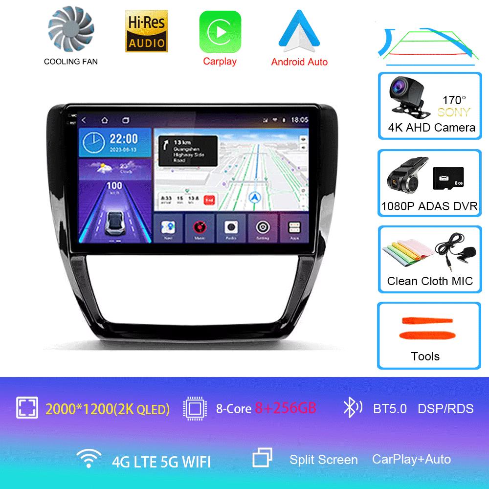 For Volkswagen VW Sagitar Jetta 6 Bora 2011-2018 Car Radio Android 14 Navigation GPS Multimedia Player Stereo WiFi+4G Carplay BT