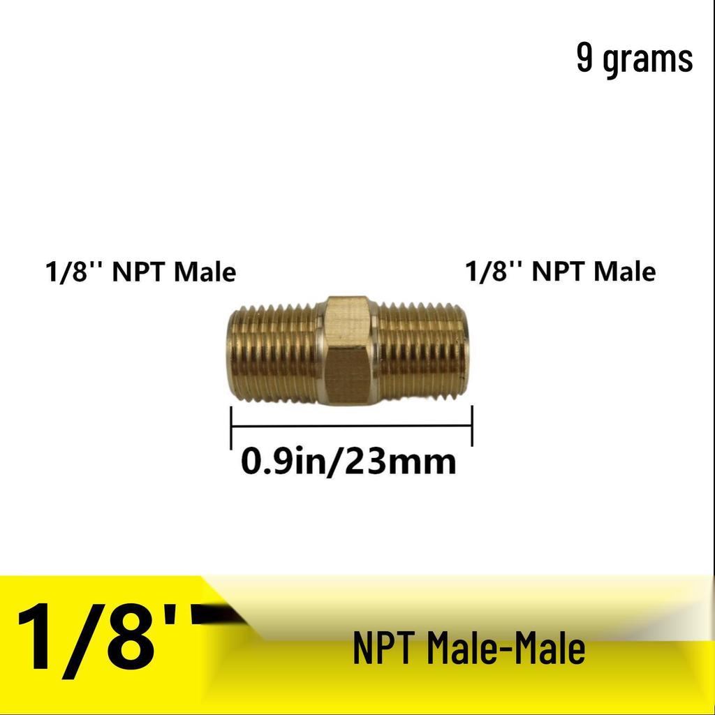 1/2" NPT Brass Male Pipe Adapter, Hex 1" NPT Male Threaded Fitting