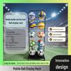 Movable Multi-Layer Sports Ball Display Rack for Basketball, Volleyball & Football