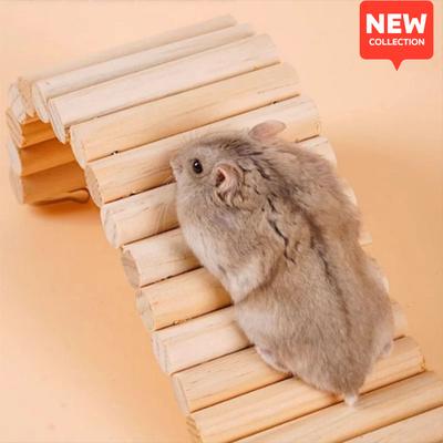 1Pcs Wire Series Connection Hamster Climbing Ladder Wooden Multifunctional Suspension Bridge Cage Decoration Fence Partition
