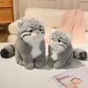 Realistisches Pallas-Katzen Plüschtier Niedlicher mürrischer Manul Stofftier Flauschiges weiches dickes Katzenkissen Puppe Mollige Plüschtiere für Mädchen Jungen