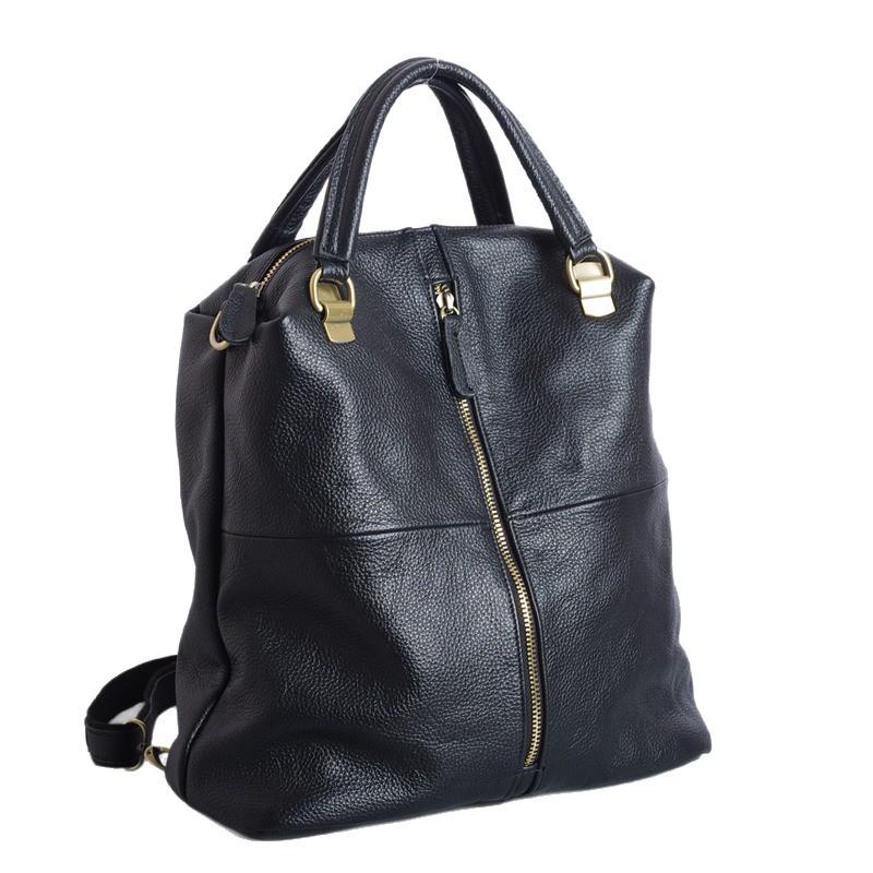 

Black Causal Cow Leather Backpack 2026 New Woman Genuine Leather Daypack Fashi Laides Cowhide Tote or Shoulder Bag