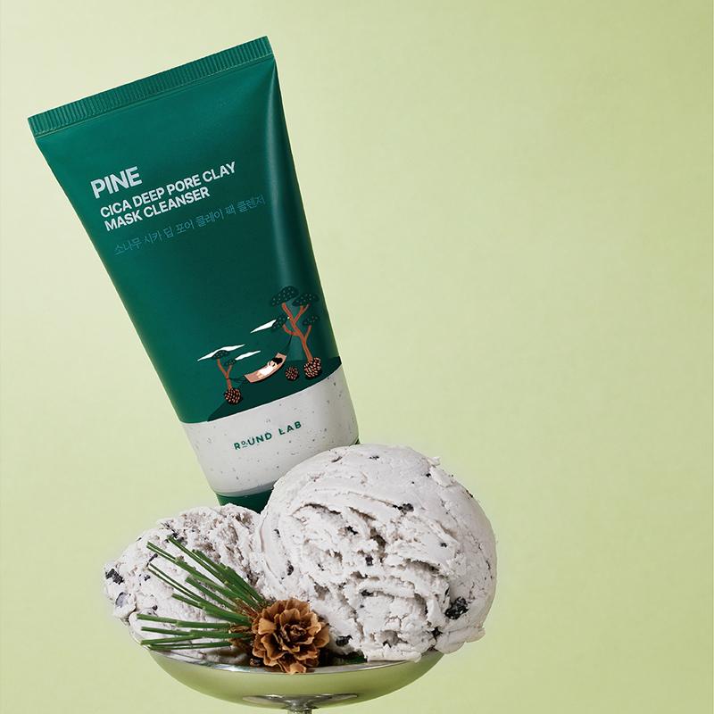 ROUND LAB Nettoyant Masque d'Argile Pores Profonds Pin Cica 150ml