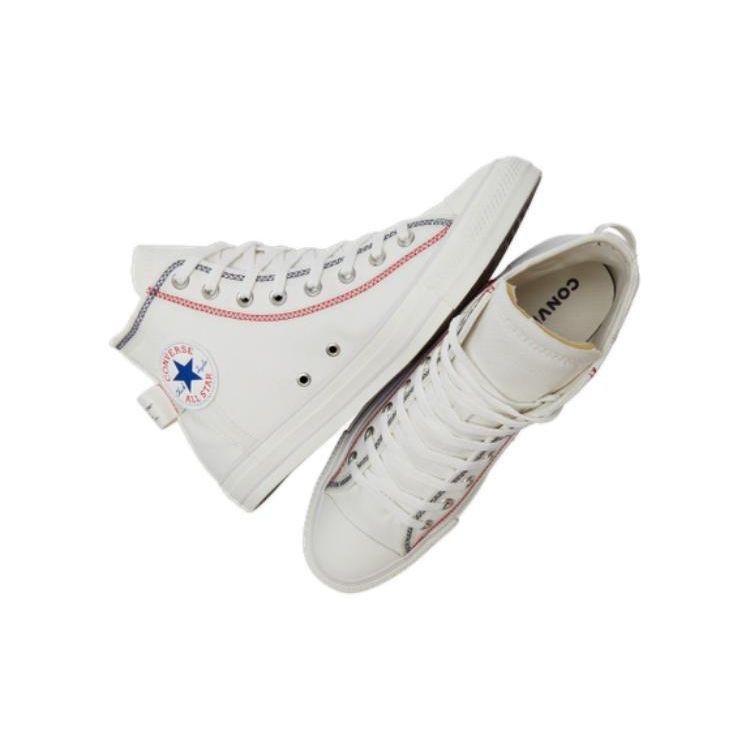 Converse Chuck Taylor All Star High Logo Tag - Винтажные белые кроссовки унисекс — фото 5