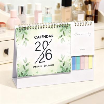 2026 Desk Calendar Small Standing Flip Desktop Calendar Jan. 2026 - Dec. 2026 12 Months Calender with Sticky