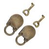 2sets Bronze Bear Shaped Padlock Zinc Alloy Storage Cabinet Padlock  For Storage Box