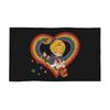 Rainbow Brite With Rainbow Heart Soft Face Towel Quick Dry Pool Bath Cotton Towels Absorbent