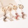 Fashion Metal Rhinestone Pony Keychain Pendant For Women Men Zodiac Horse Car Keyring Backpack Decoration Jewelry New Year Gift
