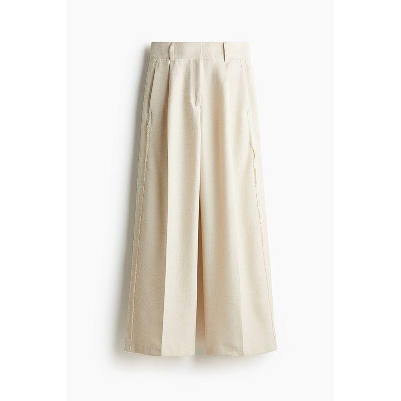 

HM Women clothes Wide-Leg Pants 2025 Summer New Twill Wide-Leg Pants 1290679