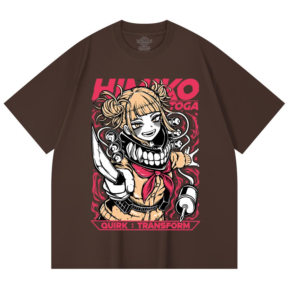 230 Gsm 100% Cotton My Hero Academia V12 Toga Print Unisex Heavy Cotton T Shirt