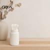 Portable Container 3D Printed Cotton Swab Storage Box, Mini Dustproof Spiral Cap Box Organizer, Honeycomb Appearance for Travel Cosmetic Bags