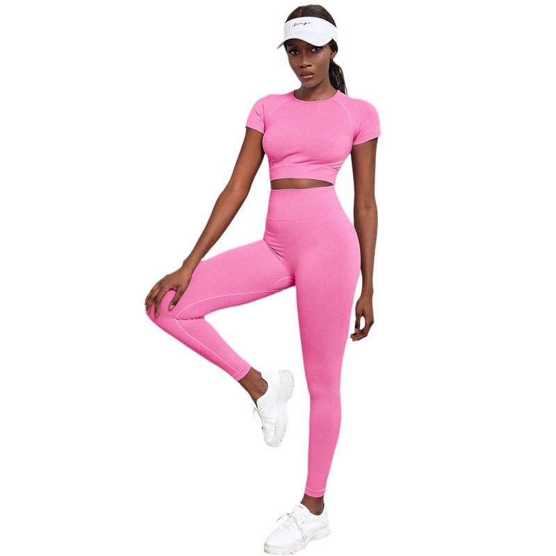 Women's High-End Summer Yoga Suit - Double-Sided Brushed, Breathable, Nude-Feel Sports Set