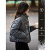 Metallic Tech Feel Lapel Duck Down Jacket
