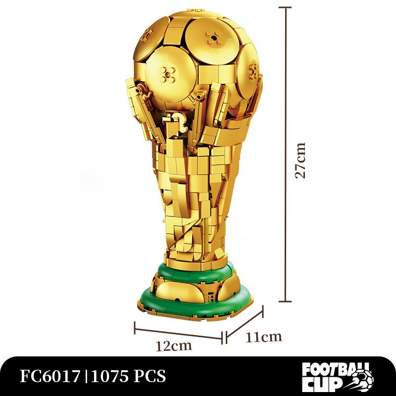 Soccer World Cup Trophy Model Building Blocks Set for Boys - Educational Toy Gift