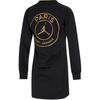 Jordan Comfortable Round Neck Pullover Letter Logo Printed Midi Long Sleeve Dress Women Dresses Black CW3930-010