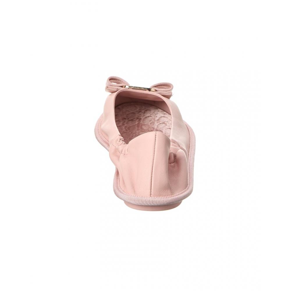Salvatore Ferragamo Ferragamo Varina Voy Leather Ballet Flat Pink