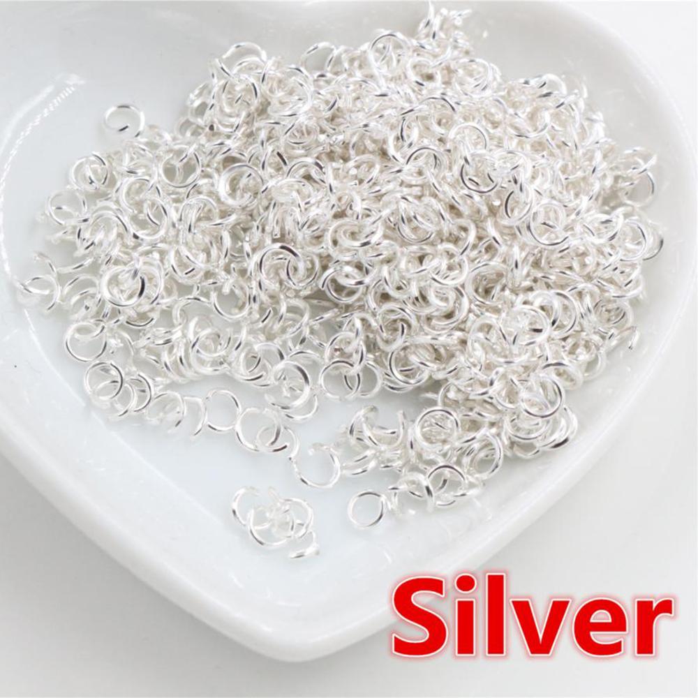 

Open Loop Jump Rings 200pcs 4 5 6 7 8 10 mm Open JumpRings for DIY Jewelry Making Findings Connector Supplies 0.7x4mm серебряный
