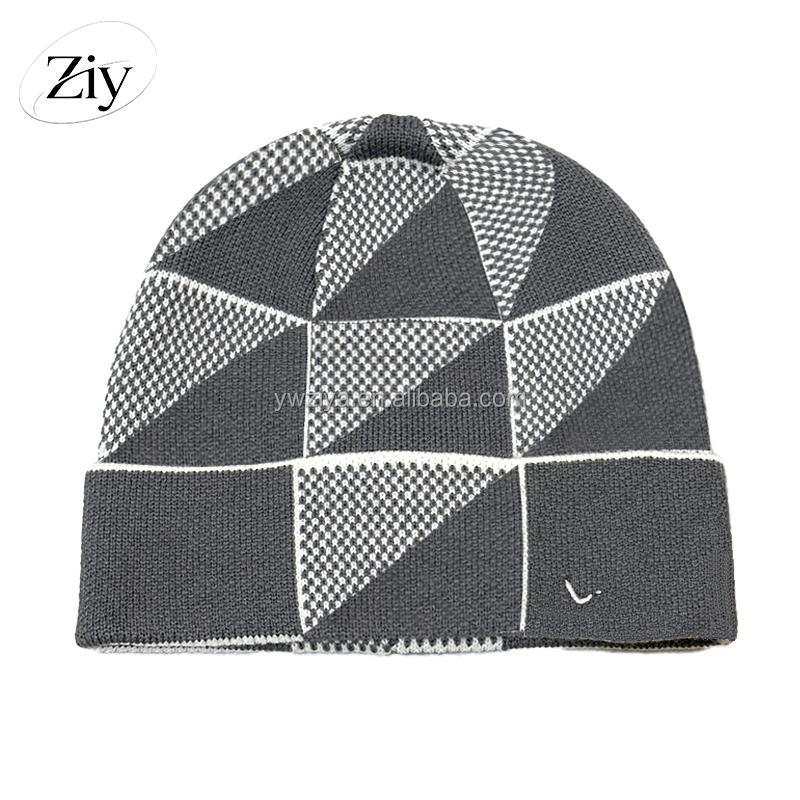Custom Logo Design Embroidery Knitted Solid Beanie Winter Warm Hat Acrylic Cuffed Caps Beach One Size
