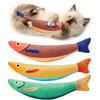 Cat Toys Saury Fish Crinkle Sound Plush Peyt Toys Interactive Cat Kicker Toy Teeth Grinding Cat Kitten Catnip Toys