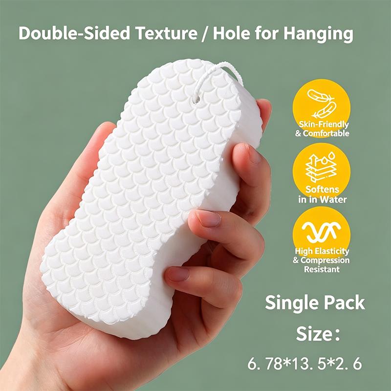 Soft Sponge Bath Body Scrubber Gentle Exfoliating Shower Brush Skin Cleansing Tool Practical Bathroom Accessory for Daily Body Skin Care Shower