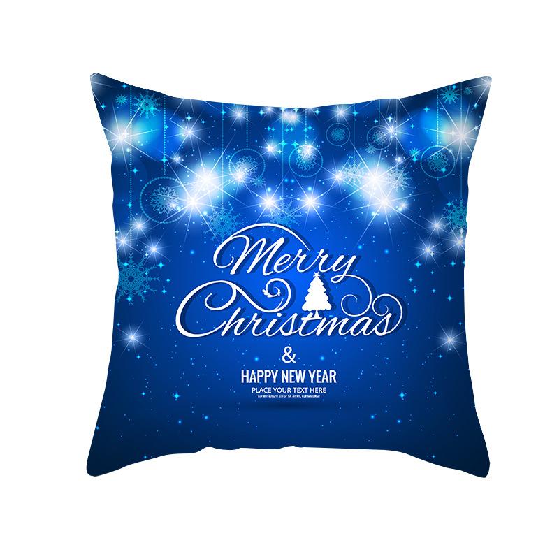 Blue Collection Sofa Car Office Cushion Cover Christmas Decoration Pillowcase Home Decor