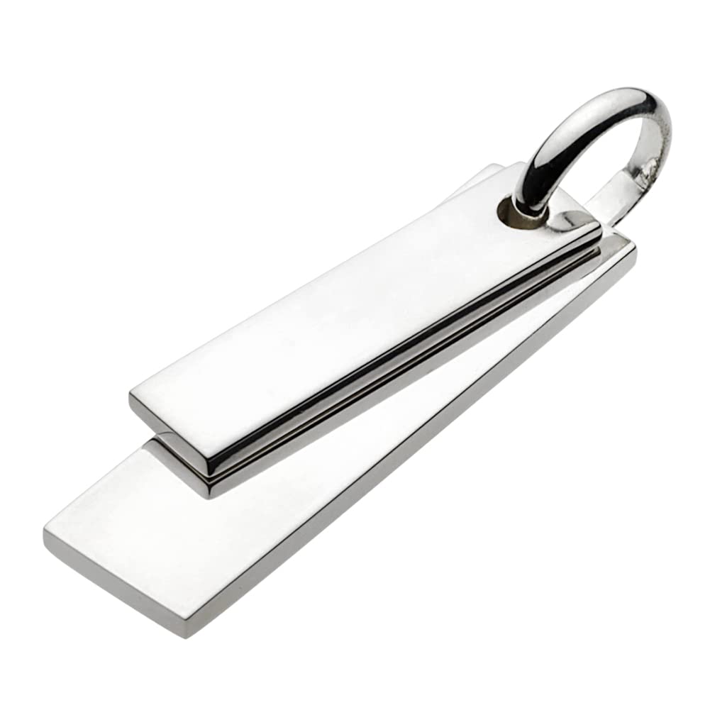 

Double Plate Simple Pendant fp0128 [Figmart] [Silver Accessory]